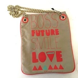 BCBGENERATION Boss,Future,Smile,Love crossbody chain link tote bag